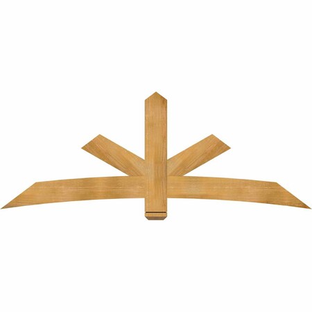 Ekena Millwork Alberta Rough Sawn Timber Gable Bracket, Western Red Cedar, 84"W x 31"H x 2"D x 6"F, 9/12 Pitch GBW084X31X0206ALB00RWR